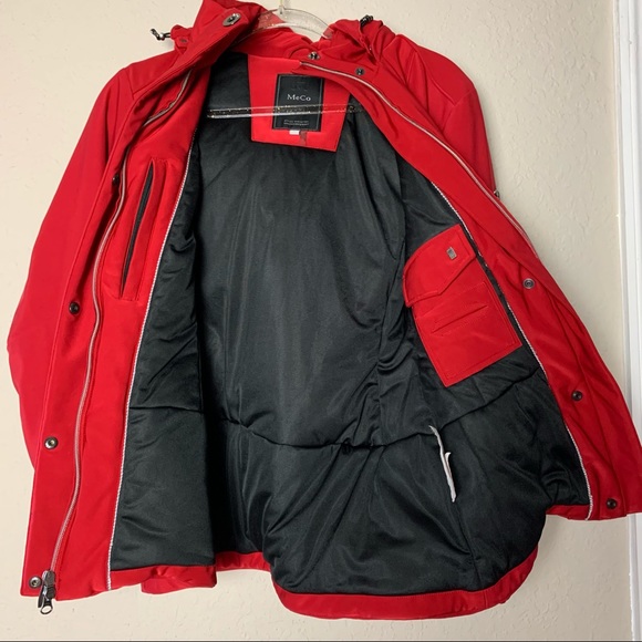 MeCo Women's Red Hooded Zip-Up Jacket - Picture 2 of 12